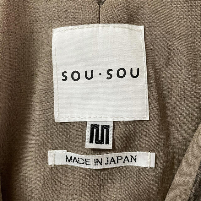 SOU・SOU(ソウソウ)のSOU・SOU 毛麻混　大帷　袷　憲法杢　M 和風ワンピース レディースのワンピース(ひざ丈ワンピース)の商品写真