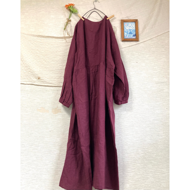 【新品】リネン100％★ 35th【Slowlinen】刺繍ワンピース　SM2 7