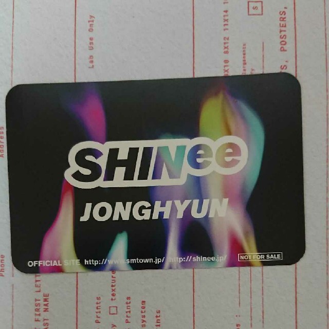 SHINee(シャイニー)のSHINee FIRE JONGHYUN Trading Card エンタメ/ホビーのCD(K-POP/アジア)の商品写真