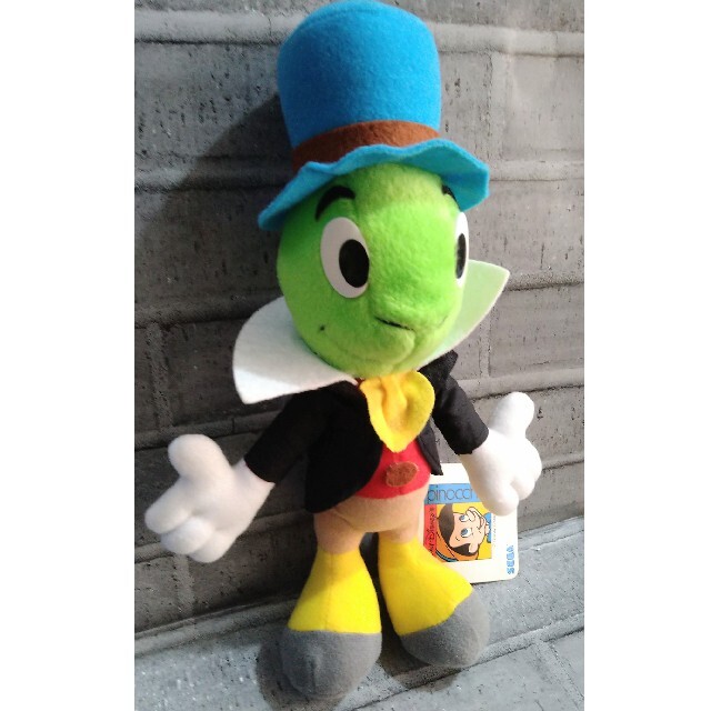 ピノキオ ジミニー クリケット ぬいぐるみ Disney SEGA 1996の ピノキオ ジミニー クリケット ぬいぐるみ Disney SEGA 1996の