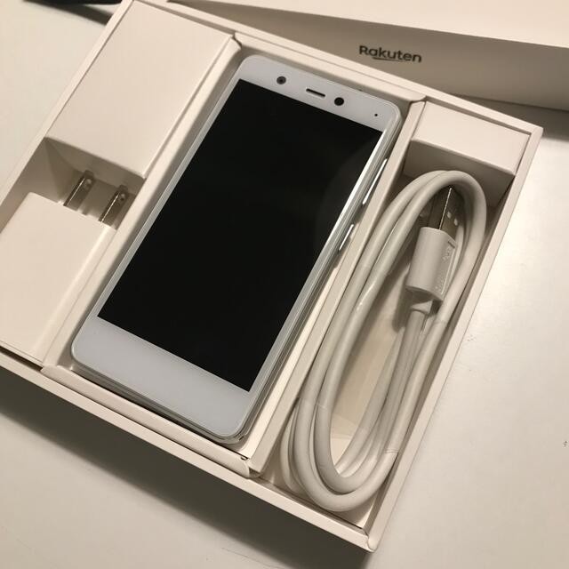 Rakuten(ラクテン)の楽天ミニ　ホワイト　本体　おまけ付き スマホ/家電/カメラのスマートフォン/携帯電話(スマートフォン本体)の商品写真