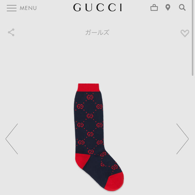 Gucci(グッチ)の【ご専用】グッチチルドレン 新品ソックス 16-18 キッズ/ベビー/マタニティのこども用ファッション小物(靴下/タイツ)の商品写真