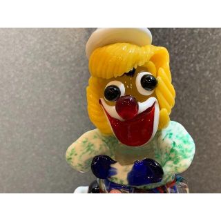 ベネチアンガラス　ピエロ人形　20cm　ムラノガラス