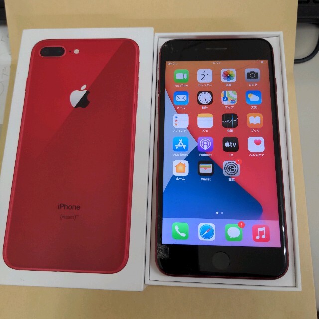 スマートフォン本体iPhone8 plus PRODUCT red