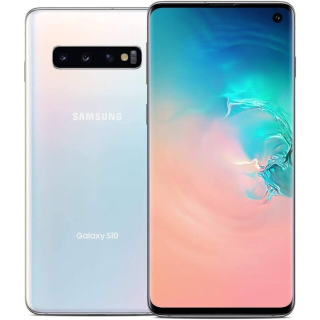 Galaxy S10＋ Prism White 128 GB SIMフリー スマホ/家電/カメラのスマートフォン/携帯電話(スマートフォン本体)の商品写真