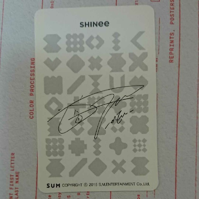 SHINee(シャイニー)のSHINee ONEW Trading Card エンタメ/ホビーのCD(K-POP/アジア)の商品写真