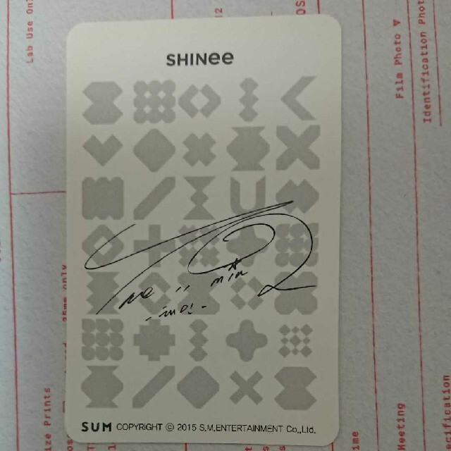 SHINee(シャイニー)のSHINee TAEMIN Trading Card エンタメ/ホビーのCD(K-POP/アジア)の商品写真