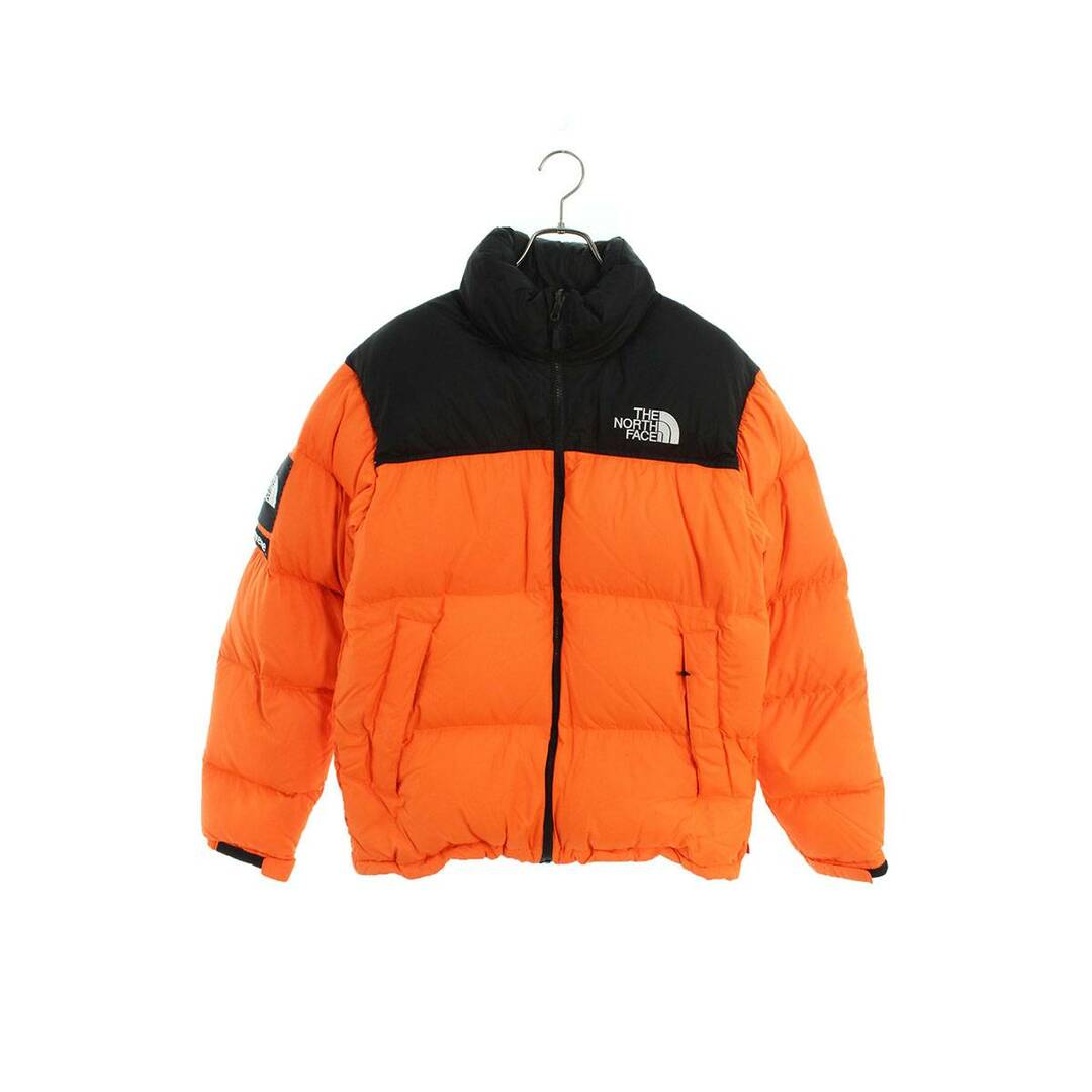 シュプリーム ×ノースフェイス/THE NORTH FACE 16AW Nuptse Jacket パワーオレンジヌプシダウンジャケット  メンズ M