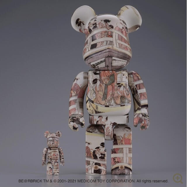 MEDICOM TOY(メディコムトイ)のBE@RBRICK 喜多川歌麿「両国橋の上下」 100% ＆ 400%  エンタメ/ホビーのフィギュア(その他)の商品写真