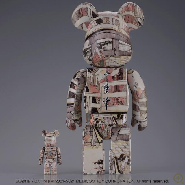 MEDICOM TOY(メディコムトイ)のBE@RBRICK 喜多川歌麿「両国橋の上下」 100% ＆ 400%  エンタメ/ホビーのフィギュア(その他)の商品写真