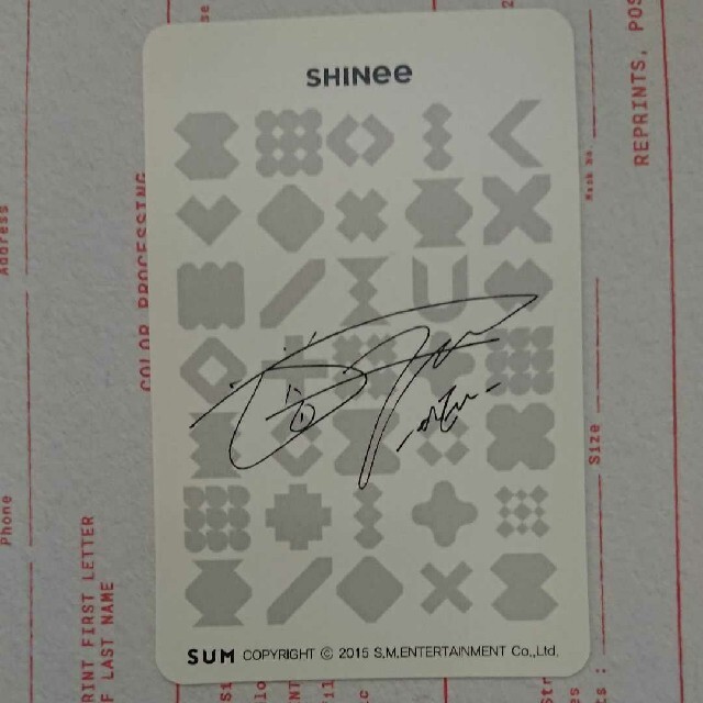 SHINee(シャイニー)のSHINee ONEW Trading Card エンタメ/ホビーのCD(K-POP/アジア)の商品写真