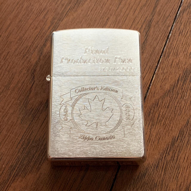 ZIPPO(ジッポー)の未使用品！ZIPPO ライター カナダ製最終生産記念 2002年 メンズのファッション小物(タバコグッズ)の商品写真