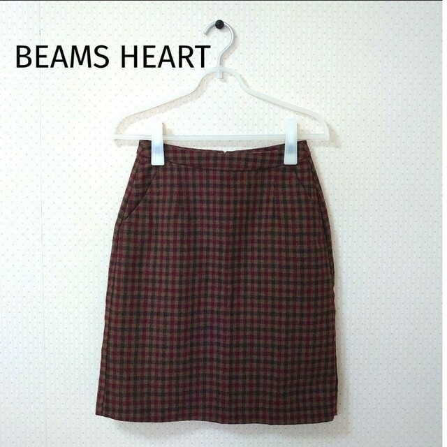 BEAMS(ビームス)のBEAMS　HEART　ビームスハート　チェック　タイトスカート レディースのスカート(ひざ丈スカート)の商品写真