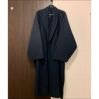 イッセイミヤケ(ISSEY MIYAKE)のhomme plisse オムプリッセ イッセイミヤケ ガウンコート　17aw(ステンカラーコート)