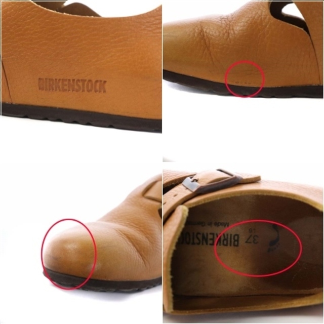 BIRKENSTOCK(ビルケンシュトック)のビルケンシュトック ロンドン  ラウンドトゥシューズ ベルクロ レザー ベージュ レディースの靴/シューズ(その他)の商品写真