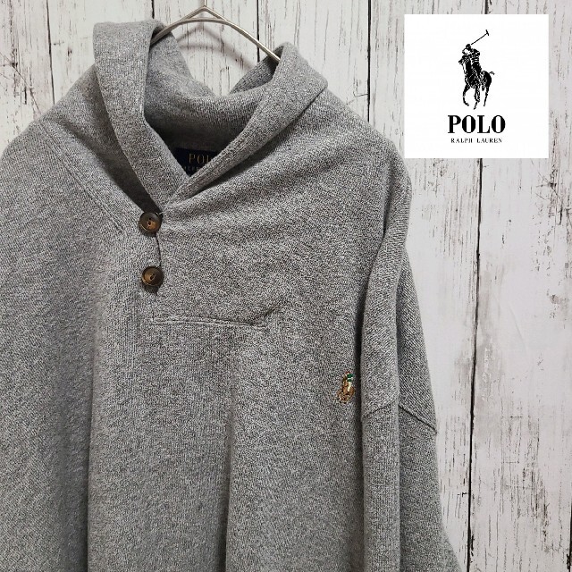 POLO RALPH LAUREN(ポロラルフローレン)の美品 古着 ラルフローレン  襟付きニット セーター 刺繍ワンポイント メンズのトップス(ニット/セーター)の商品写真