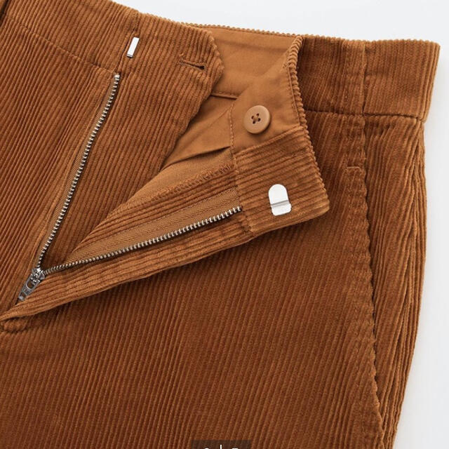 ハイウエストコーデュロイワイドストレートパンツ/UNIQLO