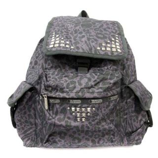 レスポートサック(LeSportsac)のレスポートサック リュックサック デイパック ヒョウ柄 レオパード柄 グレー(リュック/バックパック)