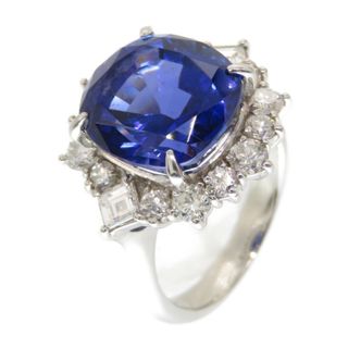 美品 タンザナイト 9.516ct ダイヤ 1.37ct Pt900 リング 指輪 プラチナ ダイヤモンド 13.5号 ジュエリー アクセサリー 0096【中古】レディース(リング(指輪))