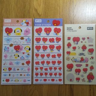 BT21 MY LITTLE BUDDY ・TATA ステッカー 3種類(キャラクターグッズ)