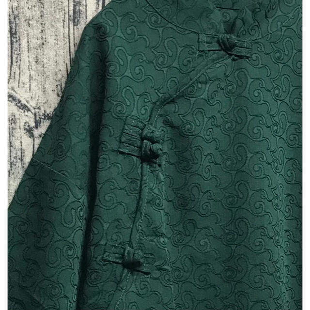 チャイナシャツ forest green XL相当 レディースのトップス(シャツ/ブラウス(長袖/七分))の商品写真