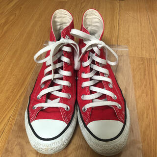 コンバース(CONVERSE)のコンバース オールスター ハイカット レッド 24.5(スニーカー)