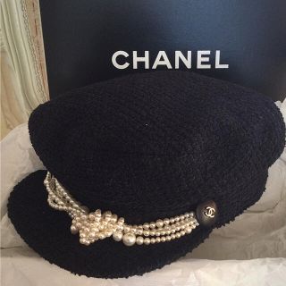 シャネル(CHANEL)の専用　CHANEL ツイード　パール　キャスケット(キャスケット)