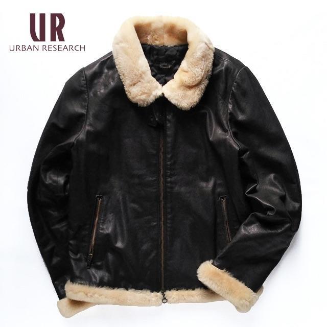 Gucci(グッチ)のURBAN RESEARCH✨ラム革 羊革 リアルムートン ライダースジャケット レディースのジャケット/アウター(ライダースジャケット)の商品写真