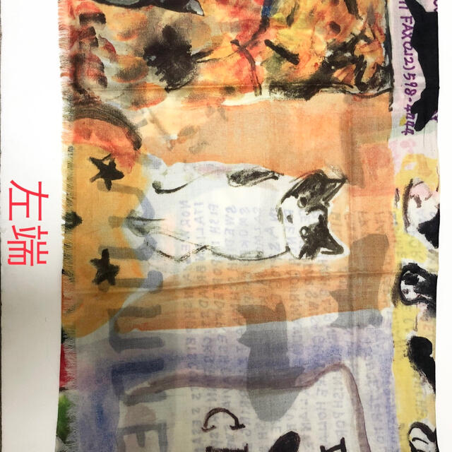 マンハッタナーズ大判猫柄ウールショール | www.trevires.be マンハッタナーズ大判猫柄ウールショール・題名「NY絵暦10月と11月