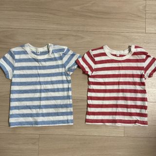 ムジルシリョウヒン(MUJI (無印良品))の無印　ベビーボーダーTシャツセット 80(Ｔシャツ)