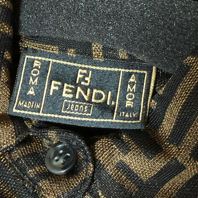 FENDI フェンディ 19AW 襟ズッカ柄 長袖シャツ