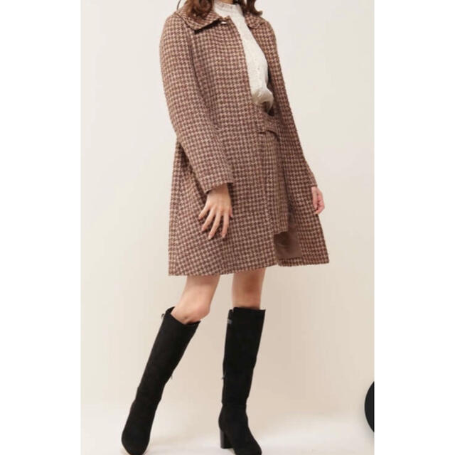 JILL by JILLSTUART(ジルバイジルスチュアート)のJILL by JILLSTUART ツイードコート レディースのジャケット/アウター(ロングコート)の商品写真