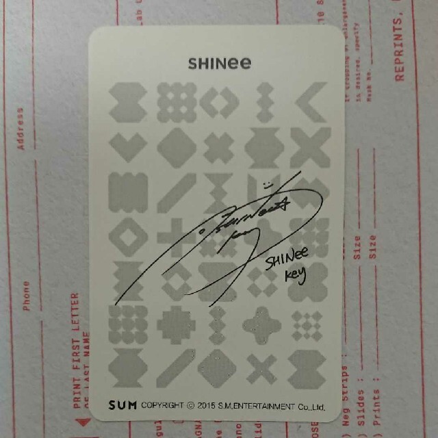 SHINee(シャイニー)のSHINee KEY Trading Card エンタメ/ホビーのCD(K-POP/アジア)の商品写真