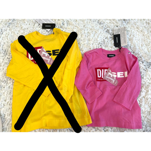 DIESEL(ディーゼル)の新品未使用タグ付き⭐︎dieselピンクロンT キッズ/ベビー/マタニティのキッズ服女の子用(90cm~)(Tシャツ/カットソー)の商品写真