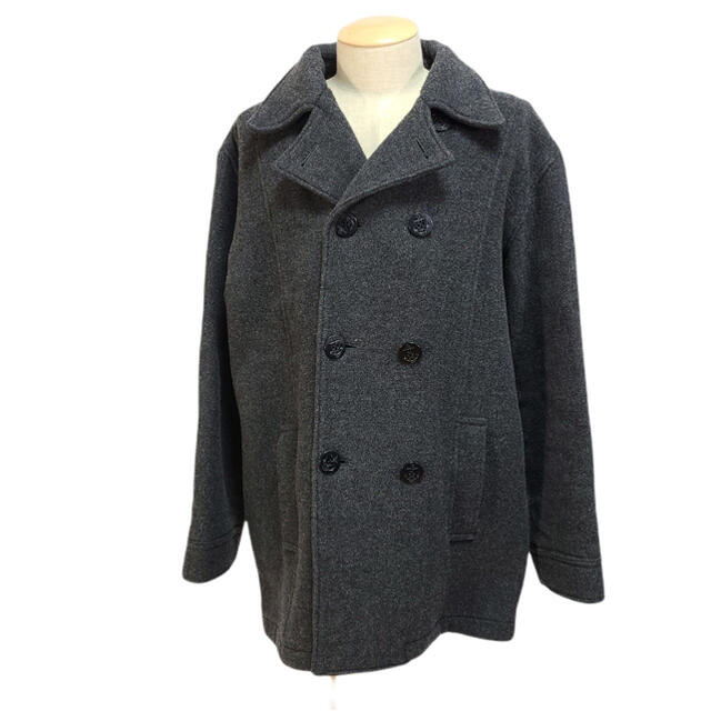 WOOLRICH(ウールリッチ)のWOOL RICH ウールリッチ コート Pコート ロング L レーヨン40 メンズのジャケット/アウター(ピーコート)の商品写真