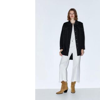 ザラ(ZARA)のZARA ダメージ加工デニムジャケット　9〜11サイズ(Gジャン/デニムジャケット)