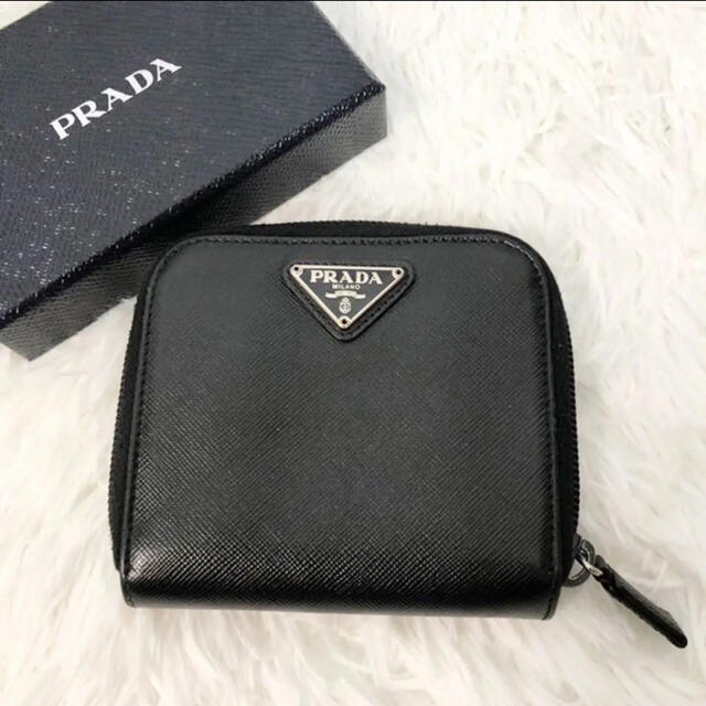 PRADA プラダ コンパクトウォレット サフィアーノ ラウンドジップ