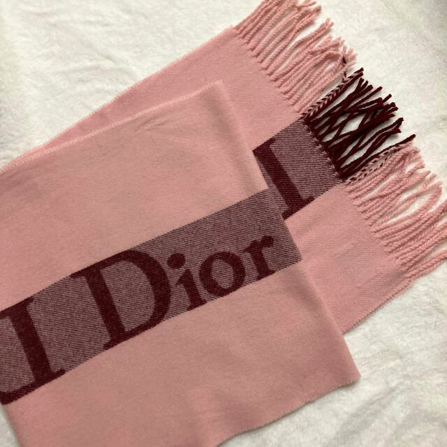 Dior(ディオール)のクリスチャンディオール✨マフラー🧣人気のピンク レディースのファッション小物(マフラー/ショール)の商品写真