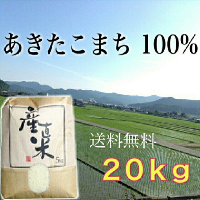 【大人気★農家直送】愛媛県産あきたこまち100％　採れたて新米２０キロ