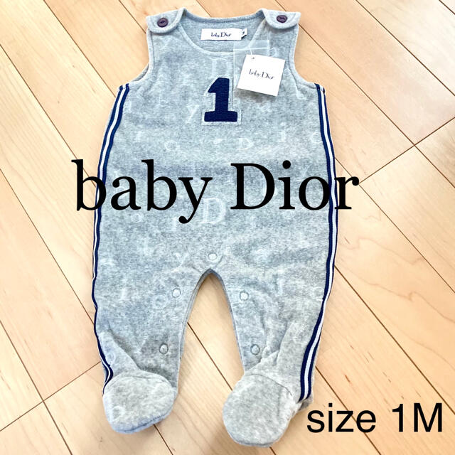 【BABY】baby Dior 起毛 ロンパース 足付き 1M 未使用品