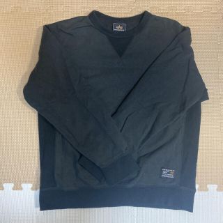 アルファインダストリーズ(ALPHA INDUSTRIES)のALPHA INDUSTRIES 黒スウェット(スウェット)