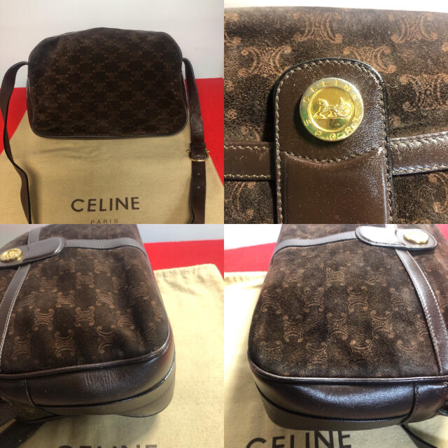 celine(セリーヌ)の【極美品】セリーヌ Vintage マカダム スエード×レザー ショルダーバッグ レディースのバッグ(ショルダーバッグ)の商品写真