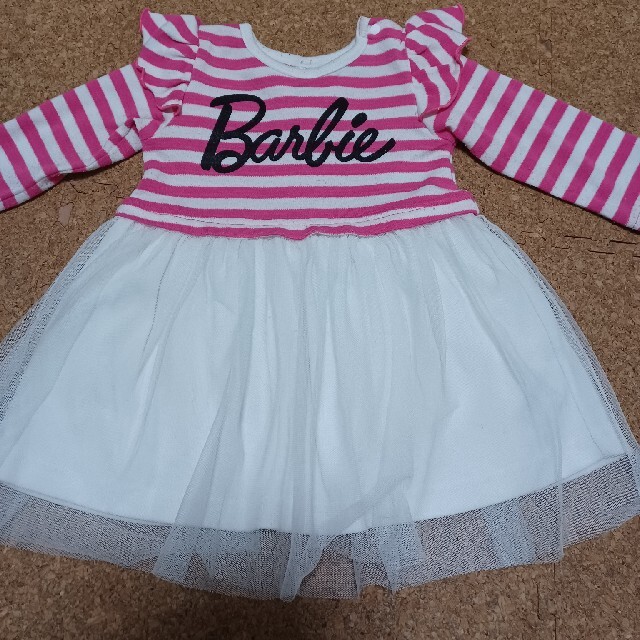 Barbie(バービー)のｃ様★Barbieチュールワンピース　80cm キッズ/ベビー/マタニティのベビー服(~85cm)(ワンピース)の商品写真