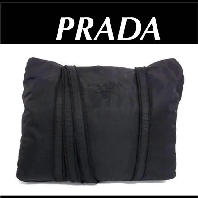 【美品】☆PRADA プラダ テスートナイロン トートバッグ 肩掛け ブラック