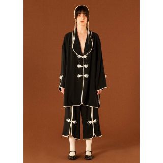 マメ(mame)のFUMIE=TANAKA 21AW piping gown(BLACK/2)(ガウンコート)