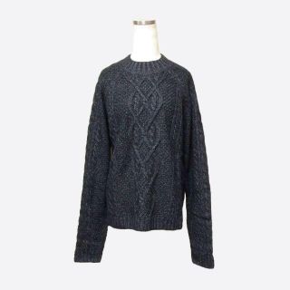 アバクロンビーアンドフィッチ(Abercrombie&Fitch)の★新品★アバクロンビー&フィッチ★ケーブルニットハイネック (Navy/L)(ニット/セーター)