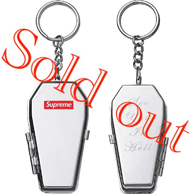 当社の supreme Coffin Keychain 棺桶 携帯灰皿 キーホルダー