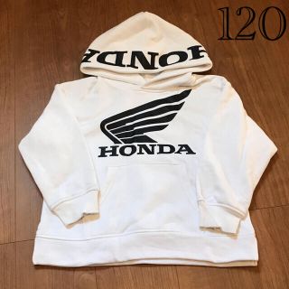 ジーユー(GU)の完売品　HONDA 白　パーカー　120 GU  美品(ジャケット/上着)