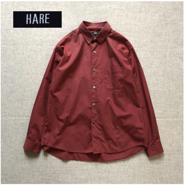 HARE(ハレ)の【 HARE 】ハレ　ブロードシャツ　カラーシャツ　ドレスシャツ　ワインカラー　 メンズのトップス(シャツ)の商品写真