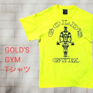 [古着]GOLD'S GYM Tシャツ 蛍光色 黄色 M(Tシャツ/カットソー(半袖/袖なし))